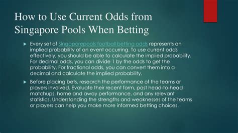 sg current odds
